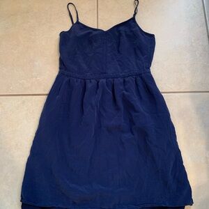 Madewell Navy Blue Mini Dress with Spaghetti Straps